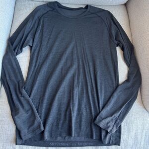 lululemon athletica Charcoal Long Sleeve Tee